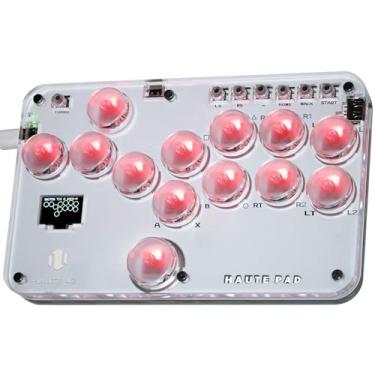 Imagem de Sehawei Arcade Stick S13 Gamerfinger com todos os botões com funções RGB e Turbo personalizadas, controle Arcade Street Fight para PC/Ps3/Ps4/Switch/teclado Steam Game - Suporta Hot Swap e SOCD