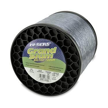 Imagem de Hi-Seas Linha de monofilamento Grand Slam, teste de 50 lb / 22,6 kg, 0,028 pol/0,70 mm de diâmetro, azul fumê, 4846 m