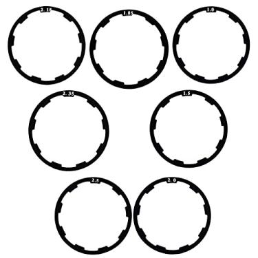 Imagem de Xmomx Arruela de volante de bicicleta, espaçador, cassete, fone de ouvido, gaxeta, suporte inferior, eixo do volante para bicicleta de estrada MTB, 1 mm, 1,5 mm, 1,85 mm, 2,18 mm, 2,18 mm, 2,35 mm,