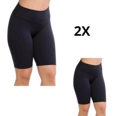 Imagem de Kit 2 Bermudas Feminina Suplex Fitness Academia Esporte - LMP Confecçõ