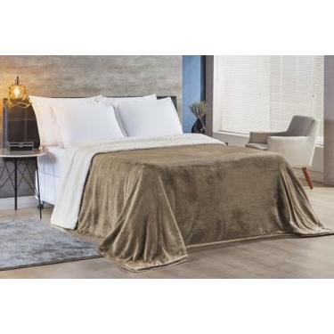 Imagem de cobertor queen size microfibra manta veludo 2,40x2,20 sherpa - SAFIRA 