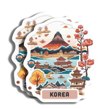 Imagem de Adesivos da Coreia - Decalque de 12,7 cm - Marcos famosos - para bagagem, laptop, garrafa de água, carro, álbum de recortes - Lembrança da Coreia - Mais de 130 opções para escolher - Impresso em látex