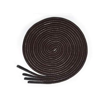 Imagem de lorpops Cadarços Oxford redondos para sapatos sociais [2 pares] cadarços sólidos para sapatos sociais masculinos, Café, 23.5inch/60cm