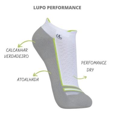 Imagem de Kit 6 Pares Meia Lupo Original Sport Dry Alta Performance Running, Bra