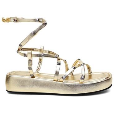 Imagem de Sandalia Rasteira Papete Flat Form Com Spike - Rubim Calçados, 35, Dou