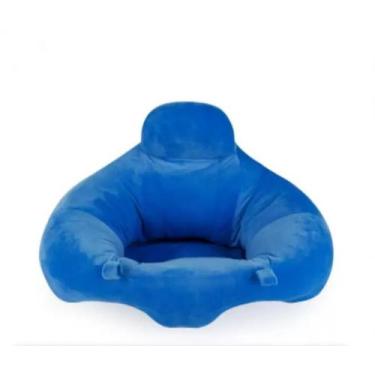 Imagem de Almofada De Apoio Puff Para Bebe Sentar Azul - Baby Pil