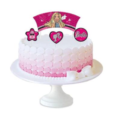 Imagem de Topper Para Bolo Barbie 4 Un - Festcolor