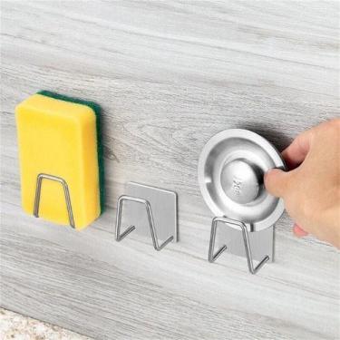Imagem de Kit 2 Suporte Porta Esponja Para Bucha De Pia - oem, 2PC