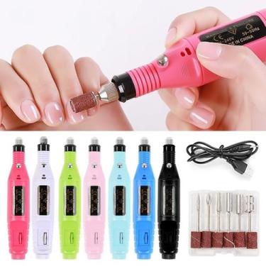 Imagem de Lixadeira Motor Unha Rosa Elétrica Profissional Bivolt Envio Imediato 