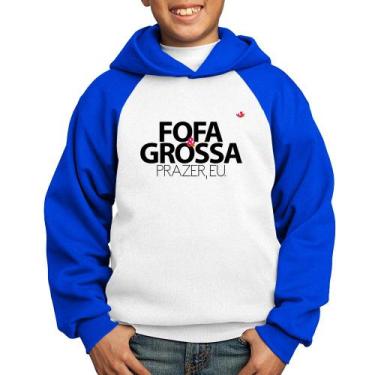 Imagem de Moletom Infantil Fofa e grossa - Foca na Moda, Branco, Azul, 14