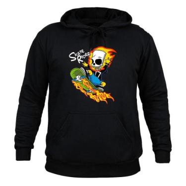Imagem de Moletom Blusa De Frio Flanelado Skate Rid - Surprass, Preto, GG