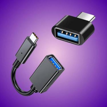 Imagem de Cabo Adaptador OTG USB 3.0 2.0 Para Tipo C Pendrive Mouse Teclado - Es