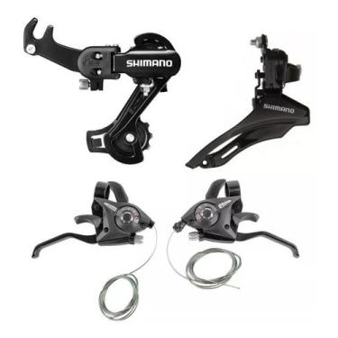 Imagem de Kit Câmbio Shimano Traseiro + Dianteiro Tz31 Rapid Fire 21ve