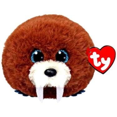 Imagem de Pelúcia Ty Beanie Balls Puff Redonda - Morsa Hank - Toyng