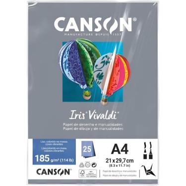 Imagem de Pct papel iris vivaldi 25fls a4 185gr canson escolha a cor