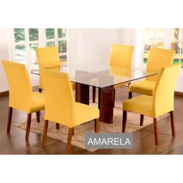 Imagem de Capa Pra Cadeira Jantar Para Mesa 6 Lugares Malha Gel - florenza enxov