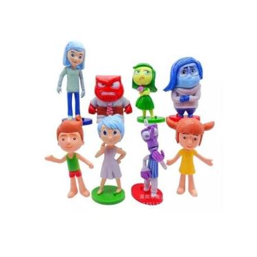 Imagem de Pack 8 Miniaturas Divertida Mente Animação De Emoções 8 Cm