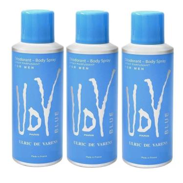 Imagem de Kit 3 Desodorantes Udv Blue Masculino 200Ml