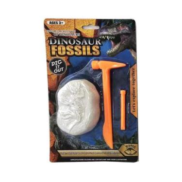 Imagem de Tesouro Fóssil - Dinossauro Surpresa com Kit para Abrir - Royal Toys