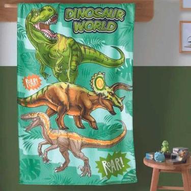 Imagem de Toalha de Banho Infantil Felpuda Dohler Dinossauro
