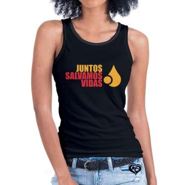 Imagem de Camiseta regata Maio Amarelo FEMININA Juntos Salvamos Adulto - Alemark