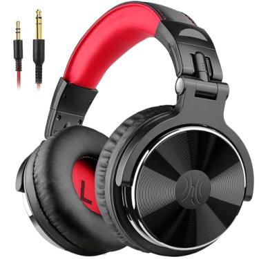 Imagem de OneOdio Fone de ouvido sobre a orelha, fones de ouvido graves com fio com driver de 50 mm, fones de ouvido leves dobráveis com Shareport e microfone para monitoramento de gravação, podcast, guitarra,