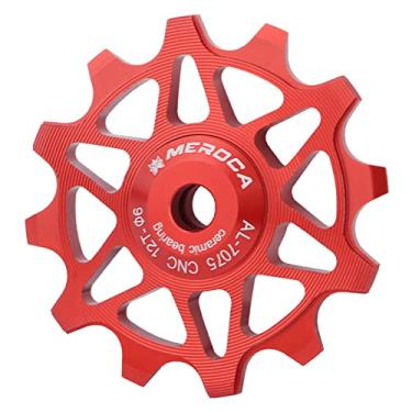 Imagem de YIJU Desviador traseiro de , roda jockey, rolete de , acessórios de polia , 12T Vermelho