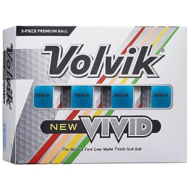 Imagem de Volvik Novas bolas de golfe Vivid - azul fosco, grande