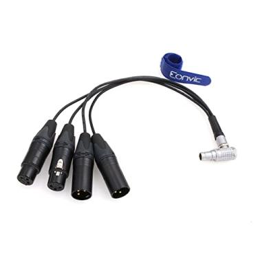 Imagem de Eonvic Cabo de saída de áudio XLR Atomos Breakout de 10 pinos para 2 x 3 pinos para gravador de monitor Shogun (ângulo direito de 10 pinos)
