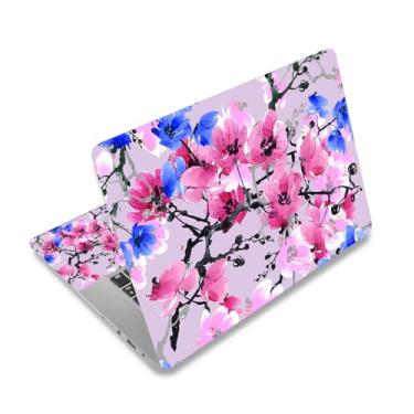 Imagem de 12,1 13 13,3 14 15 15,4 15,4 15,6 polegadas adesivo de vinil para laptop personalizado adesivo universal para netbook skin adesivo reutilizável para notebook PC arte decalque capa protetora (flor de