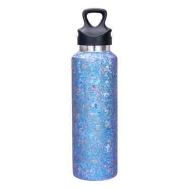 Imagem de Boundless Voyage Garrafa de água a vácuo de titânio, copo isolado de parede dupla, leve e à prova de vazamento, viagem, ao ar livre, escritório, escola, garrafa esportiva (600 ml azul)