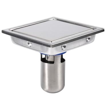Imagem de 304 Aço Inoxidável Banheiro Chuveiro Telha Inserção Filtro de Drenagem Quadrado para Casa Cozinha Banheiro Garagem