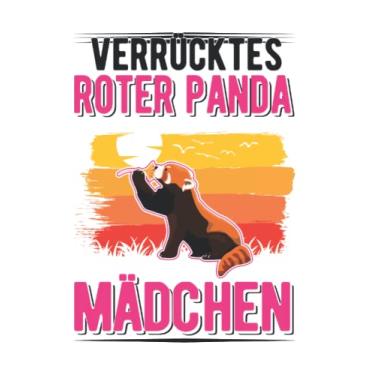 Imagem de Roter Panda Notizbuch: Verrücktes Roter Panda Mädchen / 6x9 Zoll / 120 karierte Seiten