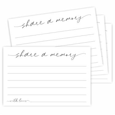 Imagem de Hsupl Cartões de memória White Share A, 30 peças de cartões de memorial de funeral minimalistas, celebração de aniversário, casamento, chá de bebê, formatura, aposentadoria, lembrancinha de festa e