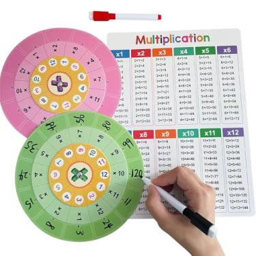 Imagem de Lachilly Jogo de mesa giratória de multiplicação com tabela de horário, treinamento de...