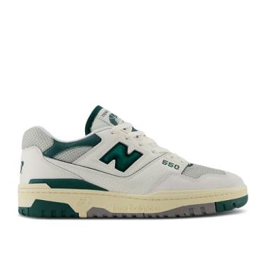 Imagem de New Balance Tênis masculino 550, Sal marinho/verde pântano, 36