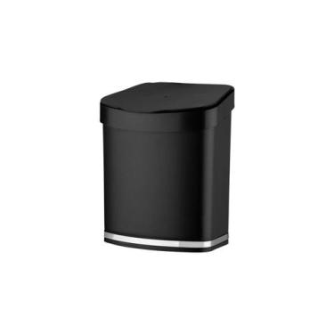 Imagem de Lixeira cozinha banheiro 2,5 Litros Preta Plastico Future 1258 PT