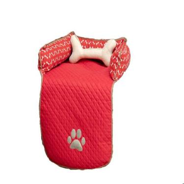 Imagem de Protetor de Sofá Pet Meg Impermeavel Pequeno Vermelho - ComfortPet