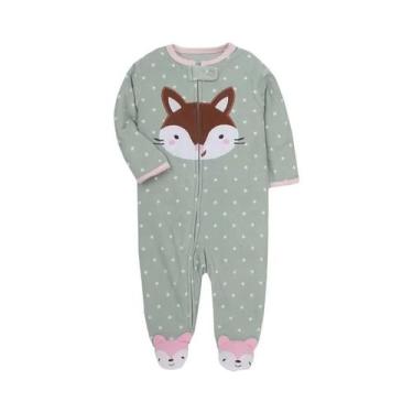 Imagem de Macacão Bebê Footed Quentinho - Micro Polar de Raposa - Tamanho RN-12M