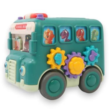 Imagem de Ônibus Escolar Infantil de Brinquedo, Carrinho a Fricção Brinquedo Colorido e Divertido (VERDE)