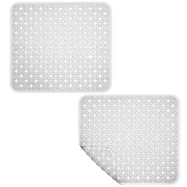 Imagem de Coopay Pacote Com 2 Tapetes Para Pia De Cozinha, Protetor De Plástico Para Pia, Pvc, Ecológico, Ajustável, Aço Inoxidável/Porcelana, Protetor Para Pia De Cozinha, 12,2 X 10,8 Polegadas (Transparente)