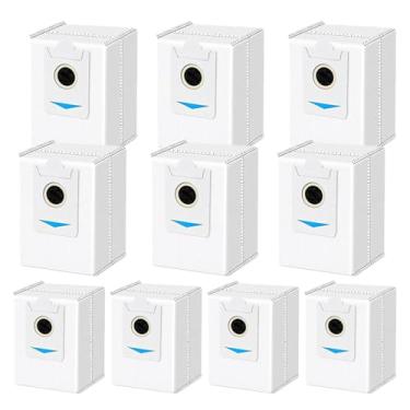 Imagem de Sacos de pó de substituição apenas para ECOVACS DEEBOT T30S COMBO /X2 COMBO Robot Vacuum inclui 10 sacos de vácuo (modelo de atualização de material de carbono ativado)