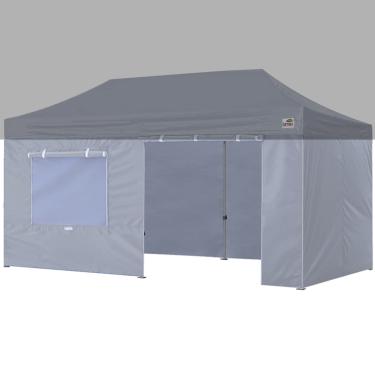Imagem de Eurmax Paredes com zíper completo dos EUA para barraca de dossel pop-up de 25,4 x 50,8 cm, kit de parede lateral de gabinete com janela de malha de enrolar e porta APENAS 4 paredes, não incluindo