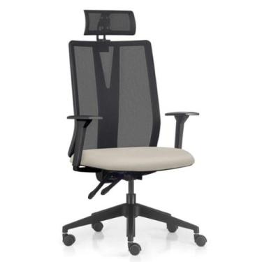 Imagem de Cadeira Escritório Giratória Presidente Flow F02 Base Preta Sintético 