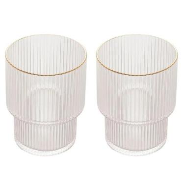 Imagem de Conjunto 2 Copos Baixos de Cristal com Fio de Ouro Lines 220ml da Wolf