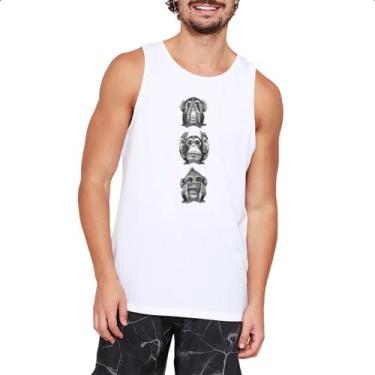 Imagem de Camiseta Regata 3 macacos sabios Nem tanto - Alearts, G