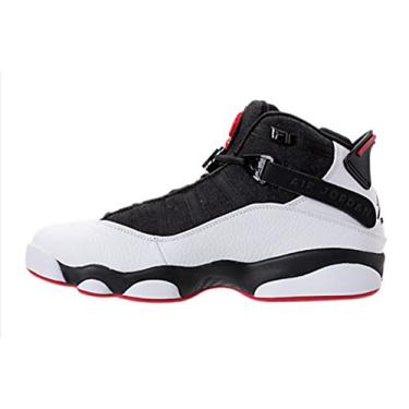 Imagem de T nis de basquete masculino Jordan com 6 an is 322992-012, Branco, vermelho, preto., 8