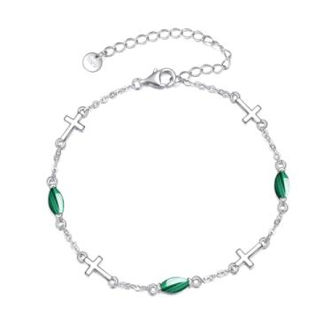 Imagem de CRMAD Balé/chave/tênis/lua solar/pulseira de pato para mulheres pulseira de prata esterlina pedra da lua, joias presentes para meninas e mães, 17.5+5cm, Metal, Sem pedras preciosas