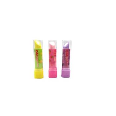 Imagem de Kit 3 Borracha Escolar Batom Lipstick Eco Colorida Atóxica - KAZ