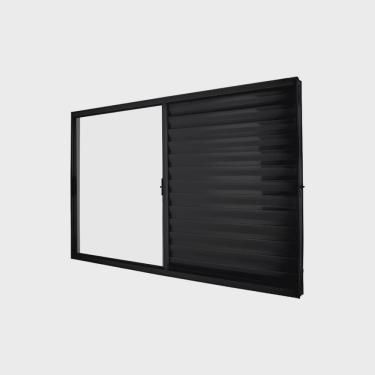 Imagem de Janela Veneziana Abertura Direita 3 Folhas Vidro Liso 100x120cm Exclusiva Esquadrias